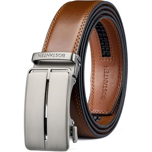image:imageBOSTANTEN Mens Belt Leather Ratchet Belt For Men Dress and Casual with Adjustable Buckle Trim to Fit024  Bostantendark Brown