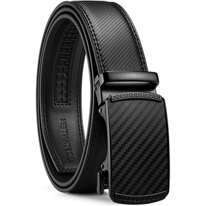 image:imageBOSTANTEN Mens Belt Ratchet Belts for Men Leather Dress Casual with Adjustable Buckle Cut for Fit001all Black