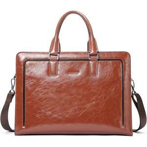 image:imageBOSTANTEN Women Genuine Leather Briefcase Tote Business Vintage Handbag 156 Laptop Shoulder Bag BrownAbrown