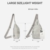 image:imageBOSTANTEN 7L Sling Bag For Women CrossBody Bags Large Cross Body Purse Vegan Leather Sling Backpack for Travel EssentialsTwilight Grey