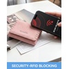 image:imageBOSTANTEN Small Wallet Women RFID Blocking Card Holder with Zipper Pocket  Soft Suede Pebble Leather Trifold ID Window Compact for Small Purse Daily Travel GiftsPink