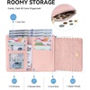 image:imageBOSTANTEN Small Wallet Women RFID Blocking Card Holder with Zipper Pocket  Soft Suede Pebble Leather Trifold ID Window Compact for Small Purse Daily Travel GiftsPink