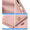 image:imageBOSTANTEN Small Wallet Women RFID Blocking Card Holder with Zipper Pocket  Soft Suede Pebble Leather Trifold ID Window Compact for Small Purse Daily Travel GiftsPink