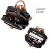 image:imageBOSTANTEN Leather Laptop Backpack for Women156 inch Computer Backpack Purse College Daypack Work Travel Bag BeigebrownBlack