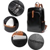 image:imageBOSTANTEN Leather Laptop Backpack for Women156 inch Computer Backpack Purse College Daypack Work Travel Bag BeigebrownBlack