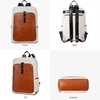 image:imageBOSTANTEN Leather Laptop Backpack for Women156 inch Computer Backpack Purse College Daypack Work Travel Bag BeigebrownBmbeigeyellow