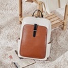 image:imageBOSTANTEN Leather Laptop Backpack for Women156 inch Computer Backpack Purse College Daypack Work Travel Bag BeigebrownBmbeigeyellow