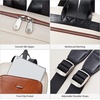 image:imageBOSTANTEN Leather Laptop Backpack for Women156 inch Computer Backpack Purse College Daypack Work Travel Bag BeigebrownBmbeigeyellow