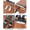 image:imageBOSTANTEN Leather Laptop Backpack for Women156 inch Computer Backpack Purse College Daypack Work Travel Bag BeigebrownBrown