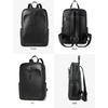 image:imageBOSTANTEN Leather Laptop Backpack for Women156 inch Computer Backpack Purse College Daypack Work Travel Bag BeigebrownPlain Black