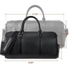 image:imageBOSTANTEN Genuine Leather Duffel Bags for Men Weekender Travel Bag  Large Shoe Compartment Trolley Sleeve Fits Underseat AirlineFriendly Carryon Size Gym Weekend Getaways OvernightAblack