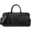 image:imageBOSTANTEN Genuine Leather Duffel Bags for Men Weekender Travel Bag  Large Shoe Compartment Trolley Sleeve Fits Underseat AirlineFriendly Carryon Size Gym Weekend Getaways OvernightAblack