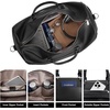 image:imageBOSTANTEN Genuine Leather Duffel Bags for Men Weekender Travel Bag  Large Shoe Compartment Trolley Sleeve Fits Underseat AirlineFriendly Carryon Size Gym Weekend Getaways OvernightLargeBlack