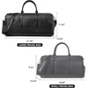 image:imageBOSTANTEN Genuine Leather Duffel Bags for Men Weekender Travel Bag  Large Shoe Compartment Trolley Sleeve Fits Underseat AirlineFriendly Carryon Size Gym Weekend Getaways OvernightLargeBlack