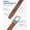 image:imageBOSTANTEN Leather Ratchet Belts for Men 2 Pack Trimmable 1 38 Gift Boxed  Smooth Sliding Micro Adjustable Buckle Tailored Size Holeless Dress or Casual010black and Brown