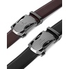 image:imageBOSTANTEN Leather Ratchet Belts for Men 2 Pack Trimmable 1 38 Gift Boxed  Smooth Sliding Micro Adjustable Buckle Tailored Size Holeless Dress or Casual001black and Coffee