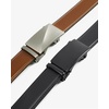 image:imageBOSTANTEN Leather Ratchet Belts for Men 2 Pack Trimmable 1 38 Gift Boxed  Smooth Sliding Micro Adjustable Buckle Tailored Size Holeless Dress or Casual003black and Coffee