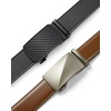 image:imageBOSTANTEN Leather Ratchet Belts for Men 2 Pack Trimmable 1 38 Gift Boxed  Smooth Sliding Micro Adjustable Buckle Tailored Size Holeless Dress or Casual008black and Brown