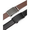 image:imageBOSTANTEN Leather Ratchet Belts for Men 2 Pack Trimmable 1 38 Gift Boxed  Smooth Sliding Micro Adjustable Buckle Tailored Size Holeless Dress or Casual011black and Brown