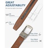 image:imageBOSTANTEN Leather Ratchet Belts for Men 2 Pack Trimmable 1 38 Gift Boxed  Smooth Sliding Micro Adjustable Buckle Tailored Size Holeless Dress or Casual014black and Brown