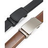 image:imageBOSTANTEN Leather Ratchet Belts for Men 2 Pack Trimmable 1 38 Gift Boxed  Smooth Sliding Micro Adjustable Buckle Tailored Size Holeless Dress or Casual012black and Brown