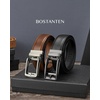 image:imageBOSTANTEN Leather Ratchet Belts for Men 2 Pack Trimmable 1 38 Gift Boxed  Smooth Sliding Micro Adjustable Buckle Tailored Size Holeless Dress or Casual014black and Brown