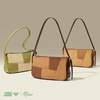 image:imageBOSTANTEN Patchwork Shoulder Bag for Women Y2K Small Purses Handbag  Soft Suede LeatherLightweightVintage StyleSmooth ZipperAdjustable Strapfor Weekends CommutingTurquoise Green