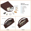 image:imageBOSTANTEN Suede Hobo Bag for Women Slouchy Patchwork Shoulder Handbag Purse  Color Block Stitching Design Lightweight Soft Spacious Fits 13 Laptop Wide Strap Magnetic Snap Outings Work TravelDark Coffee