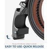 image:imageBOSTANTEN Ratchet Belts for Men Leather Trim to Fit 1 38 Gift Boxed  MicroAdjustable Buckle Smooth Sliding Customizable Fit Holeless Dress and Casual011  Black