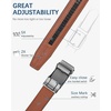 image:imageBOSTANTEN Ratchet Belts for Men Leather Trim to Fit 1 38 Gift Boxed  MicroAdjustable Buckle Smooth Sliding Customizable Fit Holeless Dress and Casual018  Black  Brown