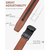 image:imageBOSTANTEN Ratchet Belts for Men Leather Trim to Fit 1 38 Gift Boxed  MicroAdjustable Buckle Smooth Sliding Customizable Fit Holeless Dress and Casual030black  Brown