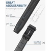 image:imageBOSTANTEN Ratchet Belts for Men Leather Trim to Fit 1 38 Gift Boxed  MicroAdjustable Buckle Smooth Sliding Customizable Fit Holeless Dress and Casual022  Black