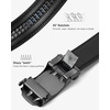 image:imageBOSTANTEN Ratchet Belts for Men Leather Trim to Fit 1 38 Gift Boxed  MicroAdjustable Buckle Smooth Sliding Customizable Fit Holeless Dress and Casual002black