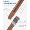 image:imageBOSTANTEN Ratchet Belts for Men Leather Trim to Fit 1 38 Gift Boxed  MicroAdjustable Buckle Smooth Sliding Customizable Fit Holeless Dress and Casual014  Black  Brown