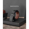 image:imageBOSTANTEN Ratchet Belts for Men Leather Trim to Fit 1 38 Gift Boxed  MicroAdjustable Buckle Smooth Sliding Customizable Fit Holeless Dress and Casual018  Black  Brown