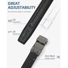 image:imageBOSTANTEN Ratchet Belts for Men Leather Trim to Fit 1 38 Gift Boxed  MicroAdjustable Buckle Smooth Sliding Customizable Fit Holeless Dress and Casual032black  Twill