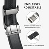 image:imageBOSTANTEN Ratchet Belts for Men Leather Trim to Fit 1 38 Gift Boxed  MicroAdjustable Buckle Smooth Sliding Customizable Fit Holeless Dress and Casual005black