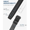image:imageBOSTANTEN Ratchet Belts for Men Leather Trim to Fit 1 38 Gift Boxed  MicroAdjustable Buckle Smooth Sliding Customizable Fit Holeless Dress and Casual034x Black  Twill