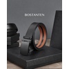 image:imageBOSTANTEN Ratchet Belts for Men Leather Trim to Fit 1 38 Gift Boxed  MicroAdjustable Buckle Smooth Sliding Customizable Fit Holeless Dress and Casual012  Black  Brown