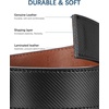 image:imageBOSTANTEN Ratchet Belts for Men Leather Trim to Fit 1 38 Gift Boxed  MicroAdjustable Buckle Smooth Sliding Customizable Fit Holeless Dress and Casual018  Black  Brown