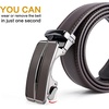 image:imageBOSTANTEN Ratchet Belts for Men Leather Trim to Fit 1 38 Gift Boxed  MicroAdjustable Buckle Smooth Sliding Customizable Fit Holeless Dress and Casual005coffee