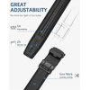 image:imageBOSTANTEN Ratchet Belts for Men Leather Trim to Fit 1 38 Gift Boxed  MicroAdjustable Buckle Smooth Sliding Customizable Fit Holeless Dress and Casual003black