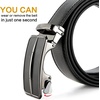 image:imageBOSTANTEN Ratchet Belts for Men Leather Trim to Fit 1 38 Gift Boxed  MicroAdjustable Buckle Smooth Sliding Customizable Fit Holeless Dress and Casual005black