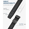 image:imageBOSTANTEN Ratchet Belts for Men Leather Trim to Fit 1 38 Gift Boxed  MicroAdjustable Buckle Smooth Sliding Customizable Fit Holeless Dress and CasualA01black