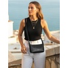 image:imageBOSTANTEN Small Black Purse for Women Vegan Leather Handbag Trendy Shoulder Bag with Adjustable StrapBlack