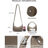 image:imageBOSTANTEN Small Black Purse for Women Vegan Leather Handbag Trendy Shoulder Bag with Adjustable StrapGray