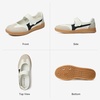 image:imageBOSTANTEN Women Mary Jane Sneakers Retro Ballet Style HookandLoop Strap  Cute Ballerina Style with Suede Round Toe and Adjustable Straps Ultra Flexible and Lightweight Sole Padded Heel CollarBeige