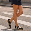 image:imageBOSTANTEN Women Mary Jane Sneakers Retro Ballet Style HookandLoop Strap  Cute Ballerina Style with Suede Round Toe and Adjustable Straps Ultra Flexible and Lightweight Sole Padded Heel CollarBlack