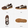 image:imageBOSTANTEN Womens Fashion Sneakers Retro LaceUp Casual Shoes with Mesh  Breathable Mesh or Soft Suede Upper Padded Heel Collar Ultra Flexible Sole Cute Contrast Panels Extra Laces IncludedCoffee