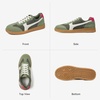 image:imageBOSTANTEN Womens Fashion Sneakers Retro LaceUp Casual Shoes with Mesh  Breathable Mesh or Soft Suede Upper Padded Heel Collar Ultra Flexible Sole Cute Contrast Panels Extra Laces IncludedGreen